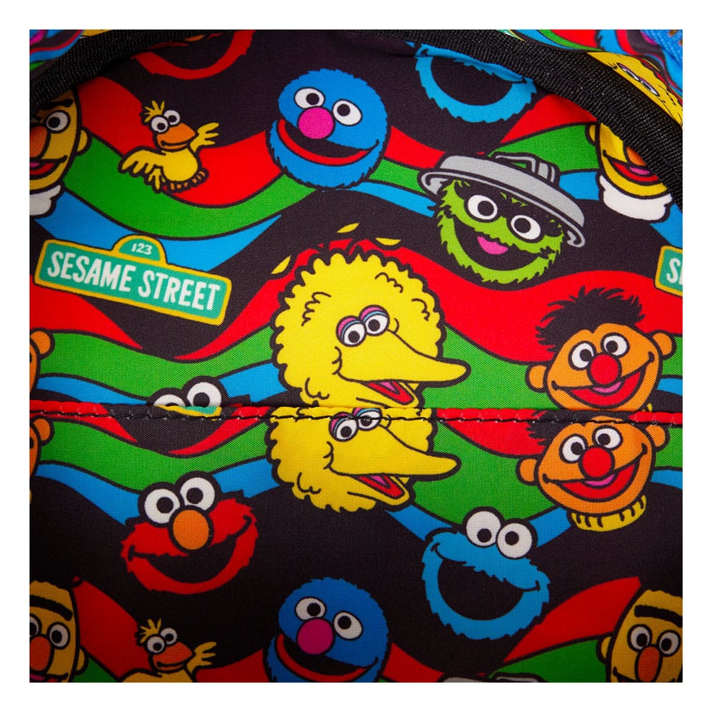 Loungefly Adorable Sesame Street Cookie Monster Fuzzy Plush Mini Backpack