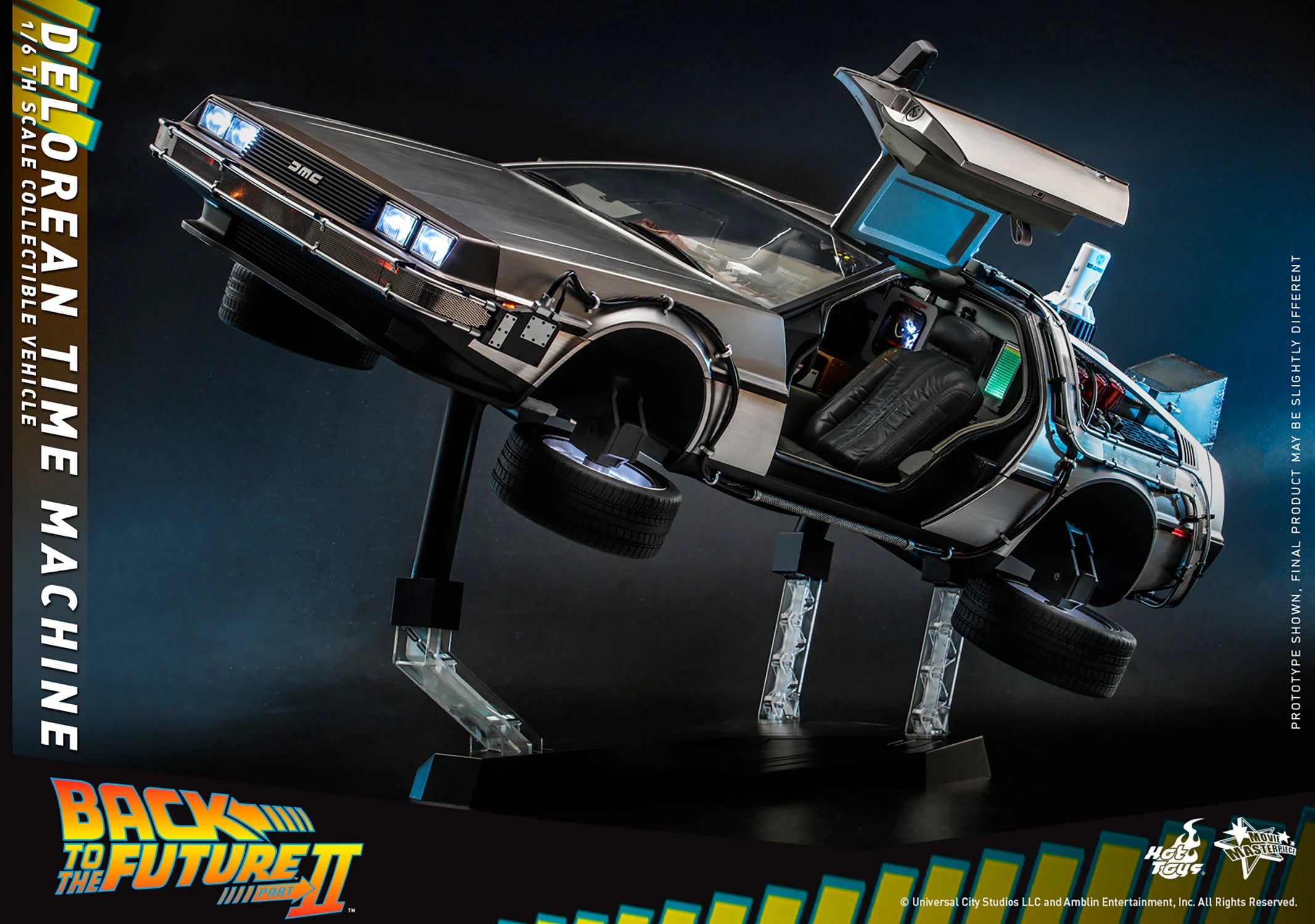 Hot Toys 1/6th Scale Foldable Hover DeLorean Time Machine from Back to the Future II