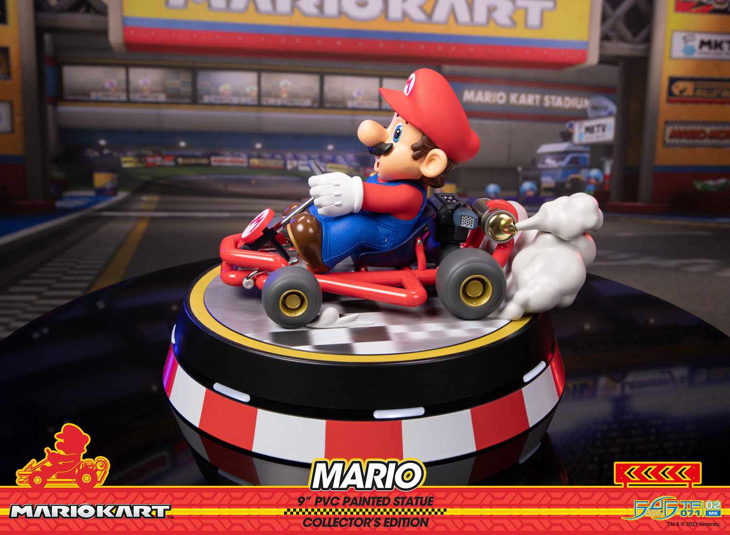 Collector's Edition Mario Kart Super Mario PVC Statue with LED Base