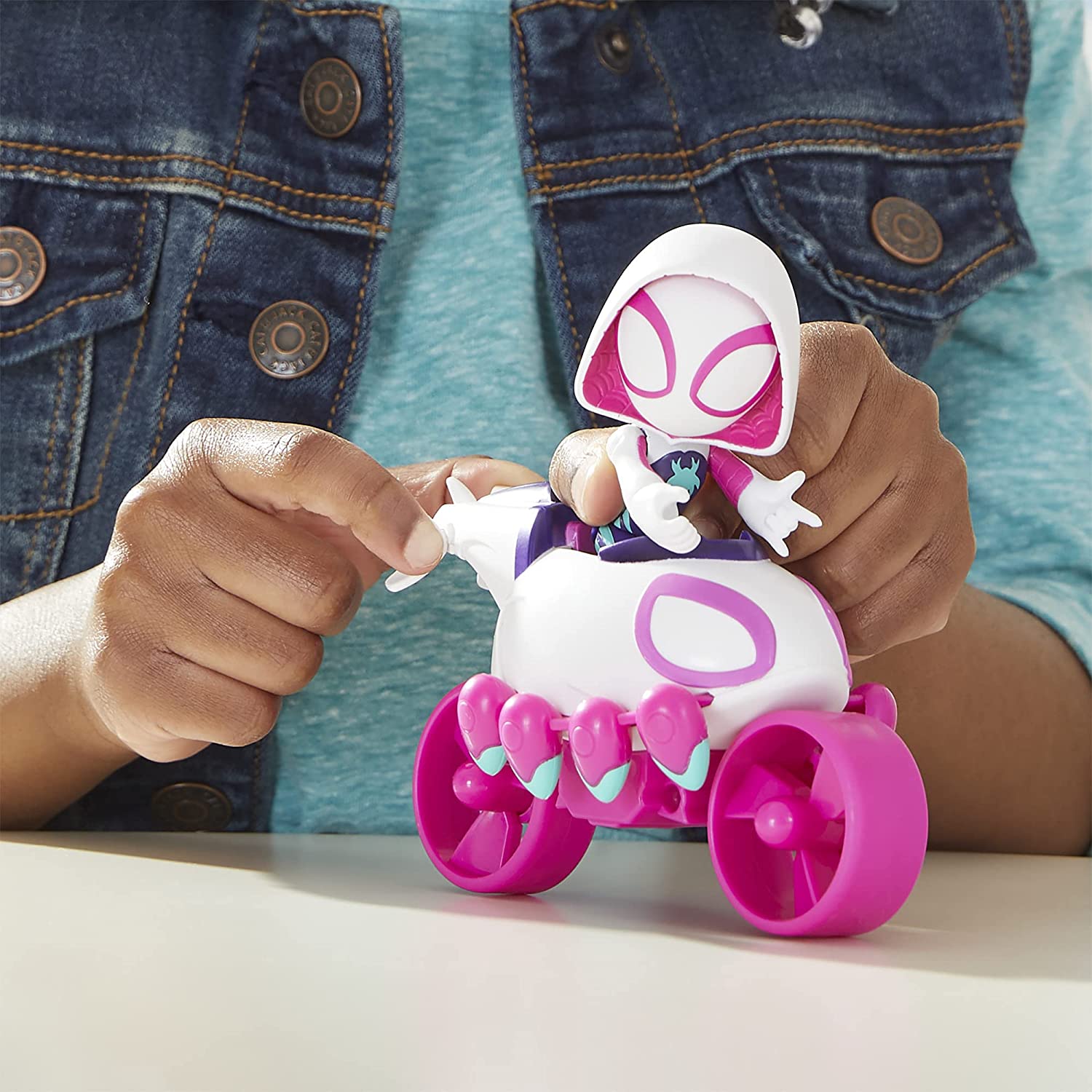 Marvel Spidey and His Fantastic Friends' Ghost Spider Helicopter Cycle Toy