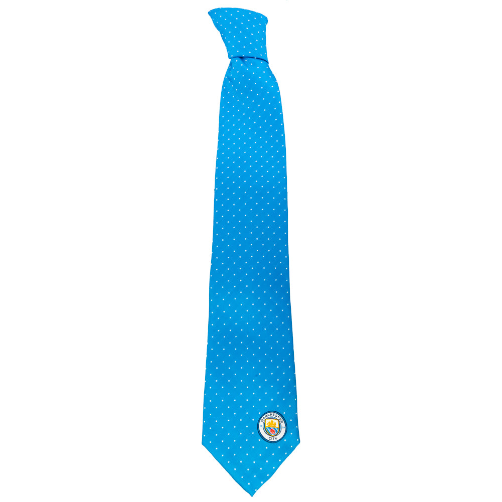 Manchester City Football Club Sky Blue Polyester Necktie for Fans