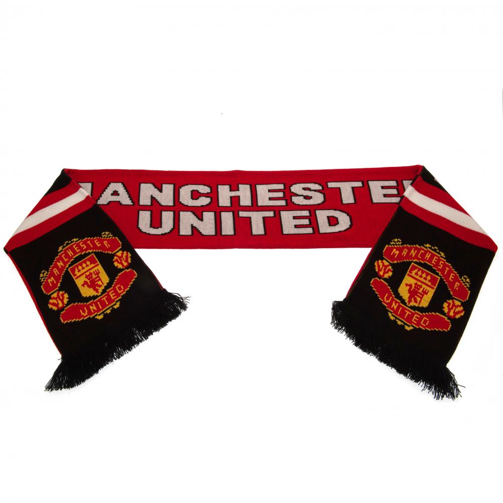 Reversible Jacquard Knit Scarf of Manchester United Football Club