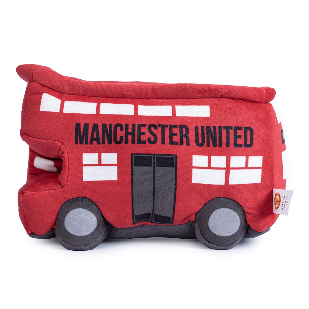 Vibrant Red Manchester United Soft Plush Bus Toy