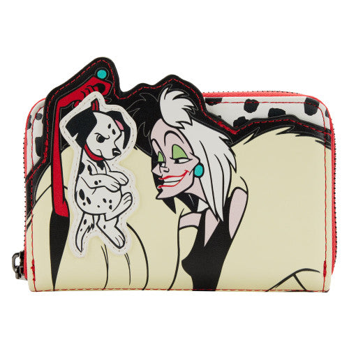 Loungefly Disney 101 Dalmatians Cruella De Vil Vegan Leather Zip-Around Wallet