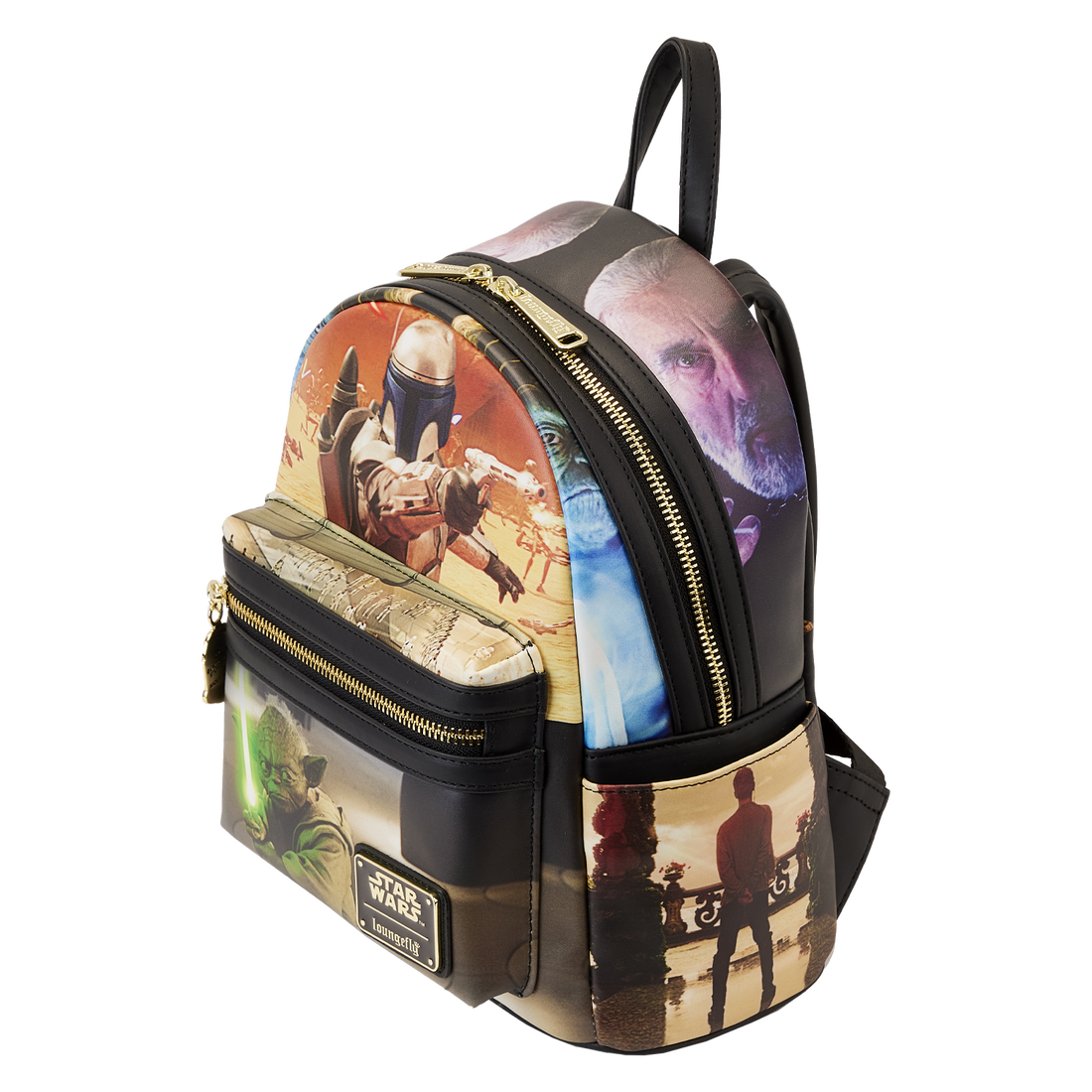 Loungefly Mini Backpack with Star Wars Episode II Attack of the Clones Cinematic Scenes