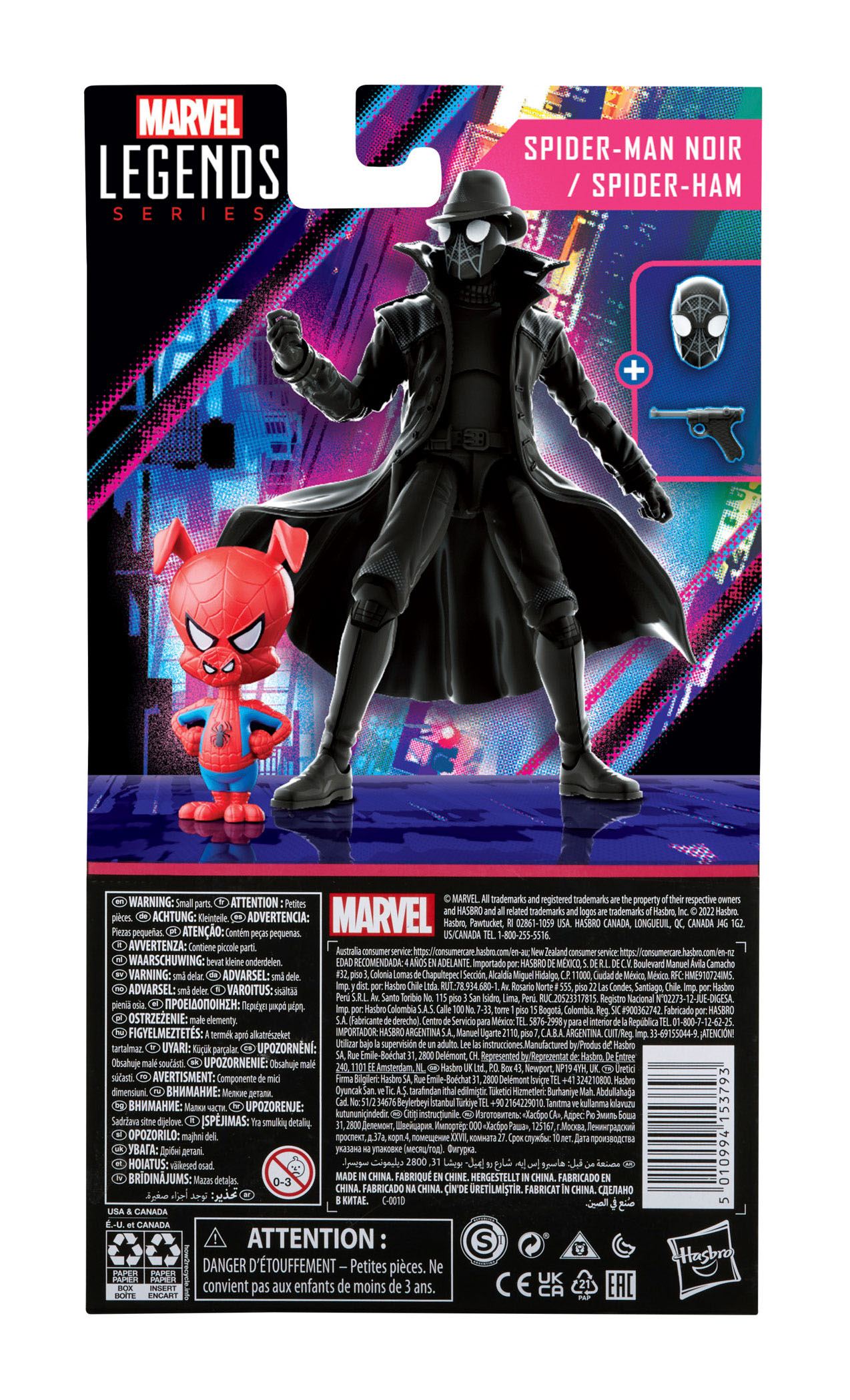 Hasbro Marvel Legends Series 60th Anniversary Collectible 2-Pack of 6-Inch Scale Spider-Man Noir and Spider-Ham Action Figures
