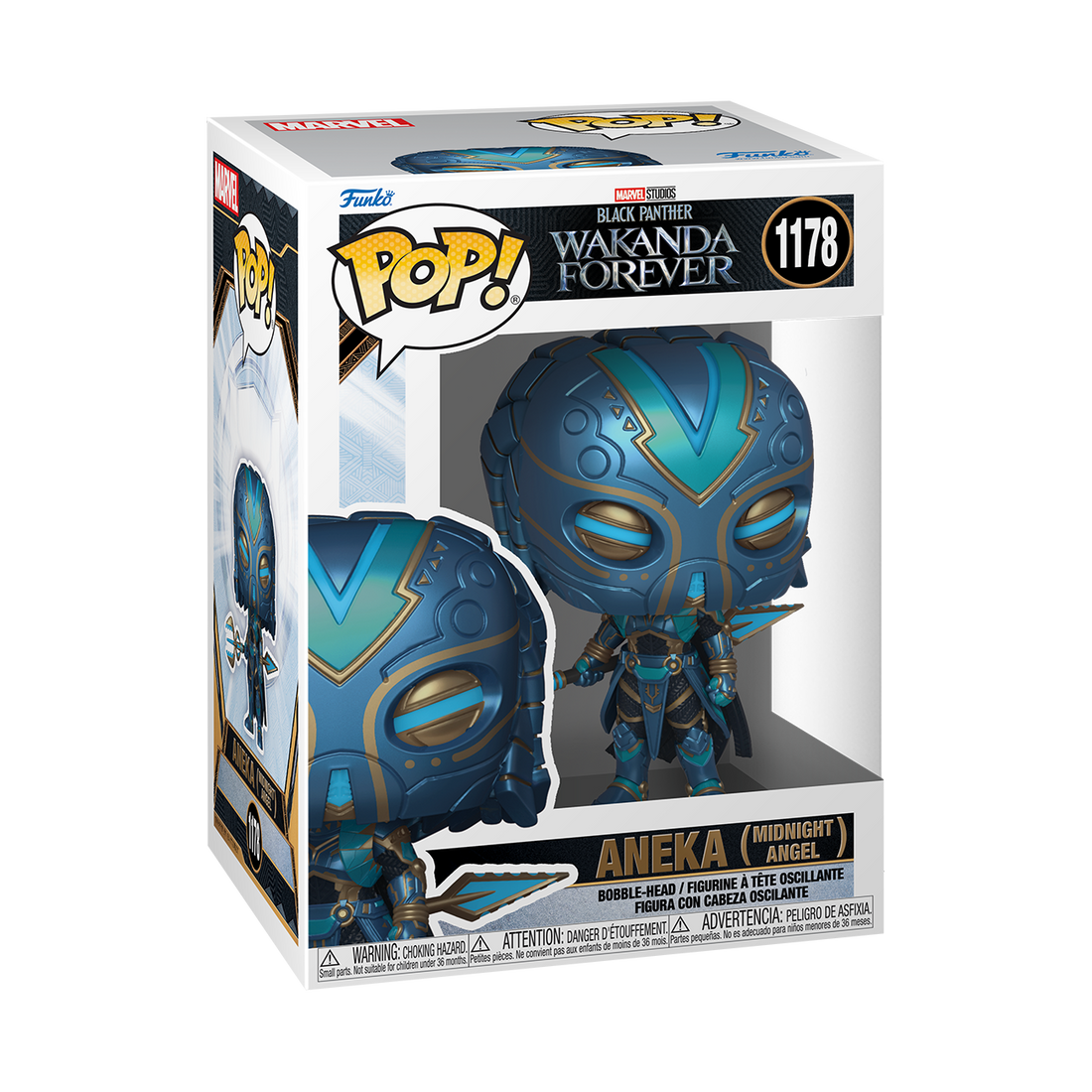 Collectible Marvel Black Panther Wakanda Forever Aneka (Midnight Angel) Funko Pop Vinyl Figurine for Fans