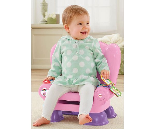 Fisher-Price Pink Laugh & Learn Smart Stages Interactive Chair for Babies