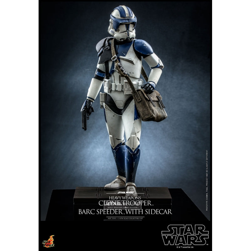 Hot Toys 1:6 Scale Star Wars Clone Wars Heavy - Weapons Trooper & BARC Speeder with Sidecar Set