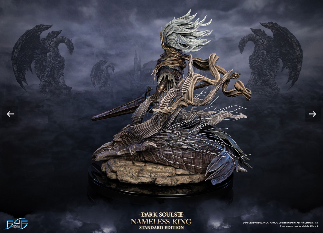 First4Figures Highly Detailed Resin Collectible Statue of Nameless King from Dark Souls III