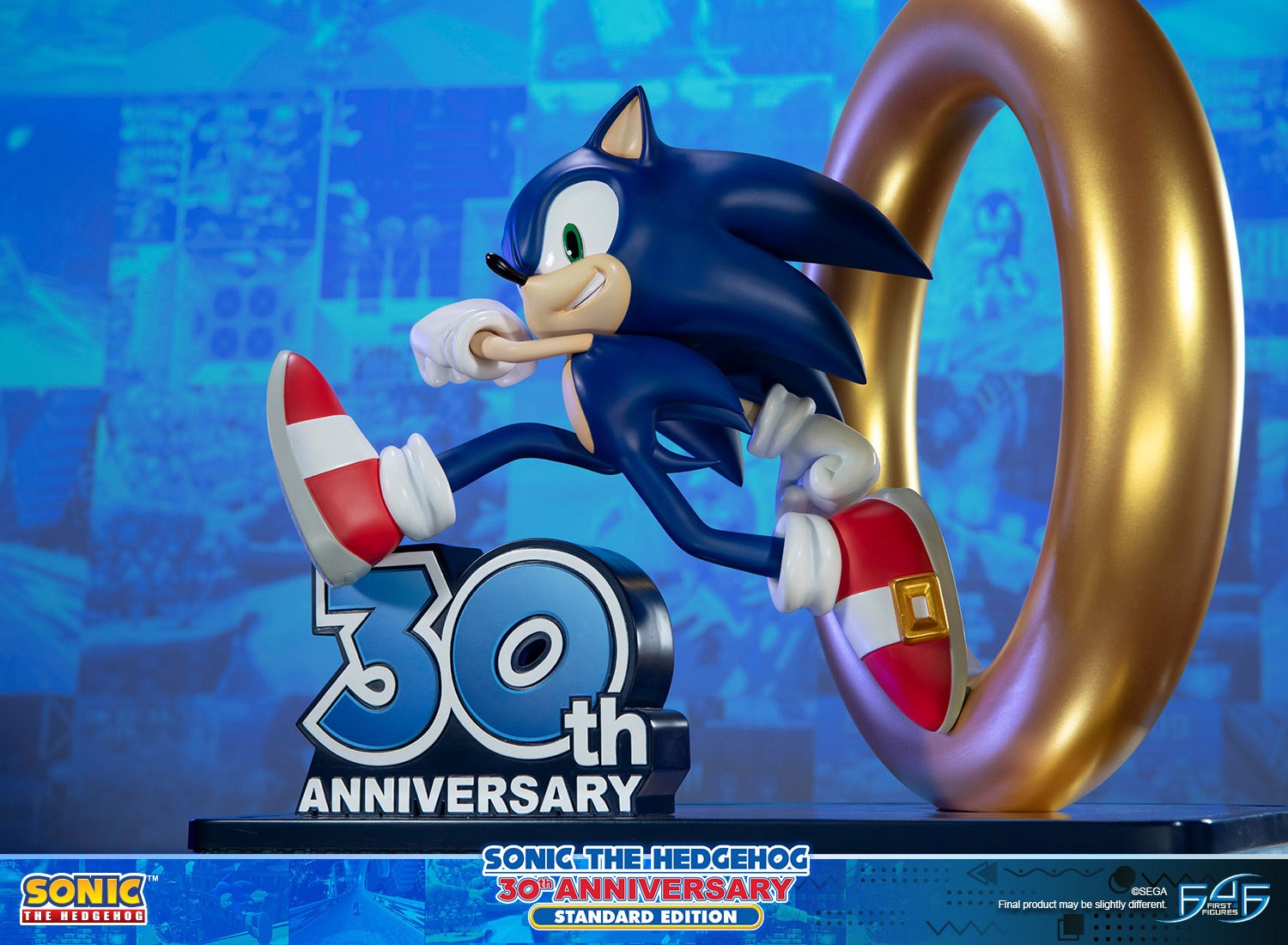 First4Figures Collectible Sonic The Hedgehog 30th Anniversary Sonic Statue for Gaming Enthusiasts