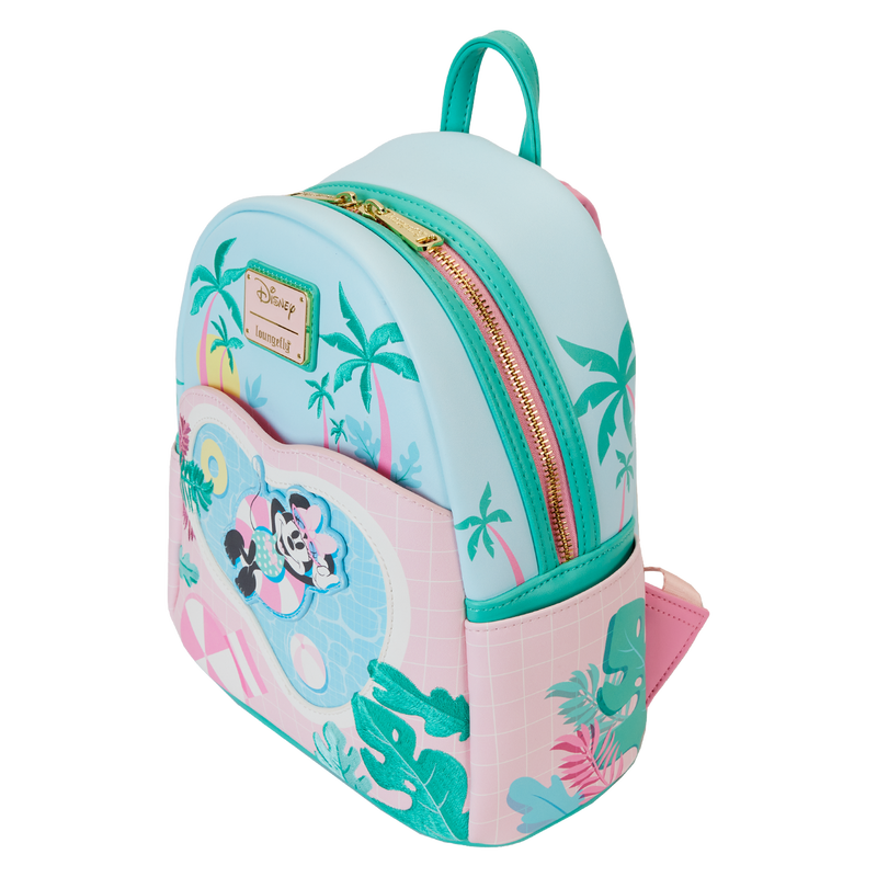 Loungefly Brand Minnie Mouse-Themed Vacation-Style Mini Backpack for Casual Outings