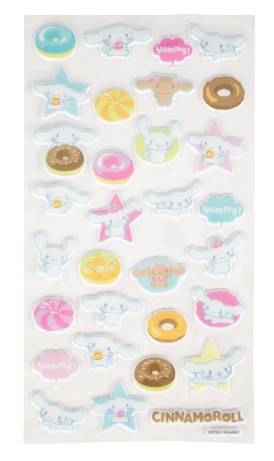Hello Kitty & Friends Cinnamoroll Puff Adorable Kawaii 50 - Piece Stickers Set for Decorating