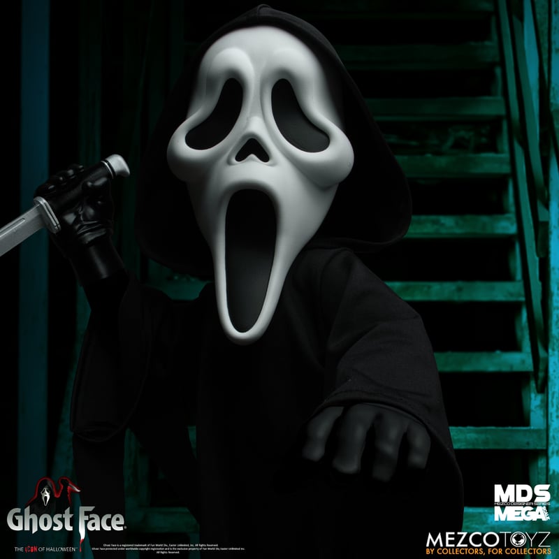 Mega Scale 15-inch Ghost Face Figure from Mezco Designer Series