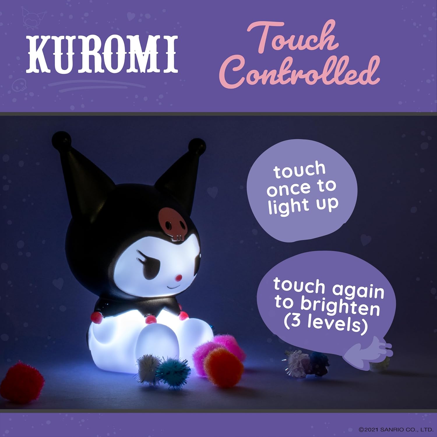 Sanrio Kuromi Touch - Sensitive Rechargeable Mood Light for Fans
