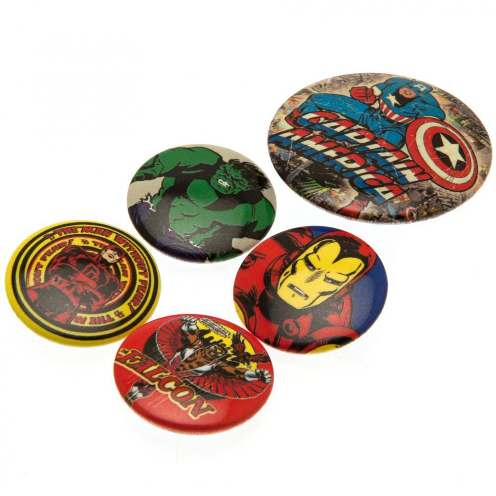 Assorted Size Marvel Comics Button Badge Set with Eye - catching Designs