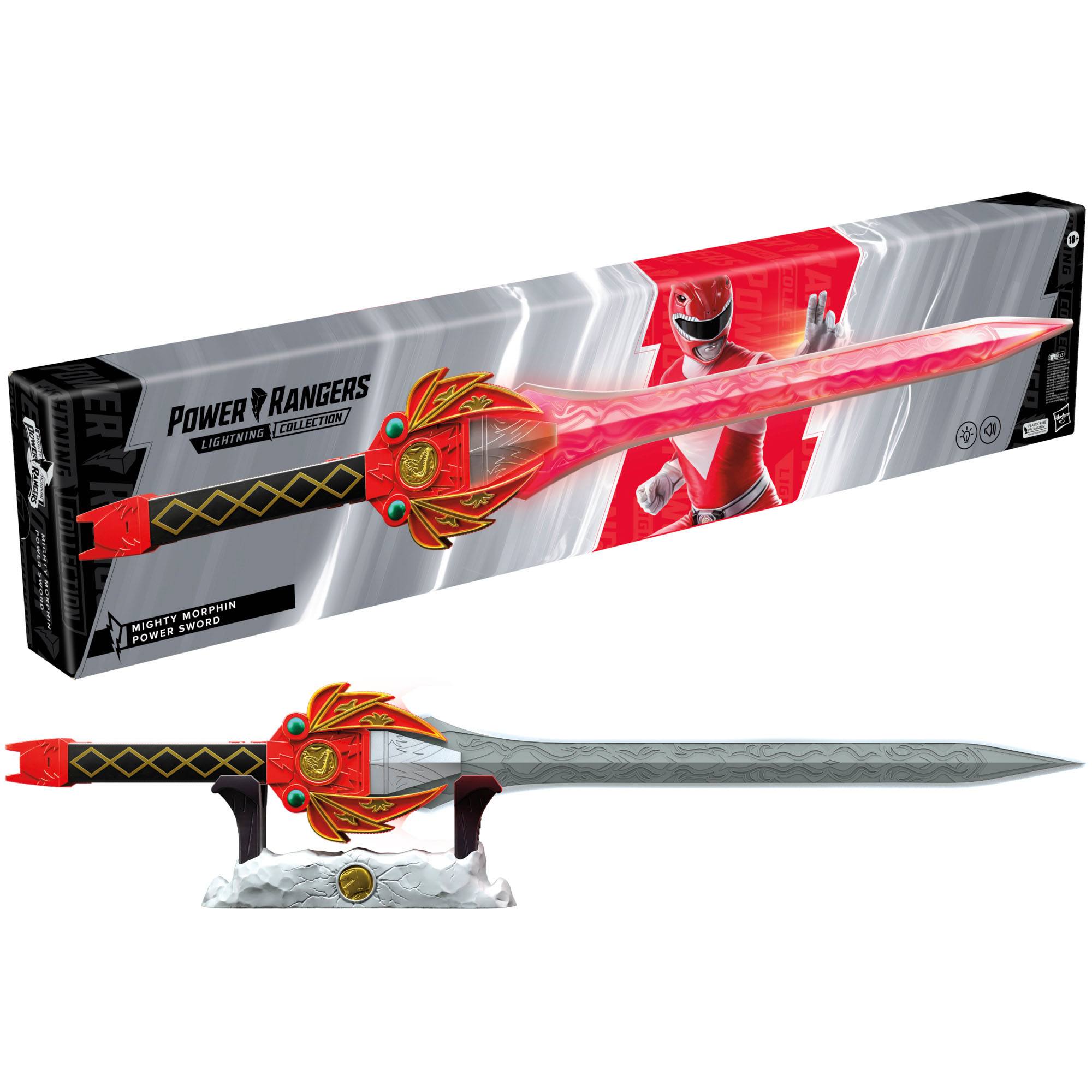 Hasbro Premium Role - play Replica of the Mighty Morphin Red Ranger Power Sword from the Lightning Collection of Power Rangers