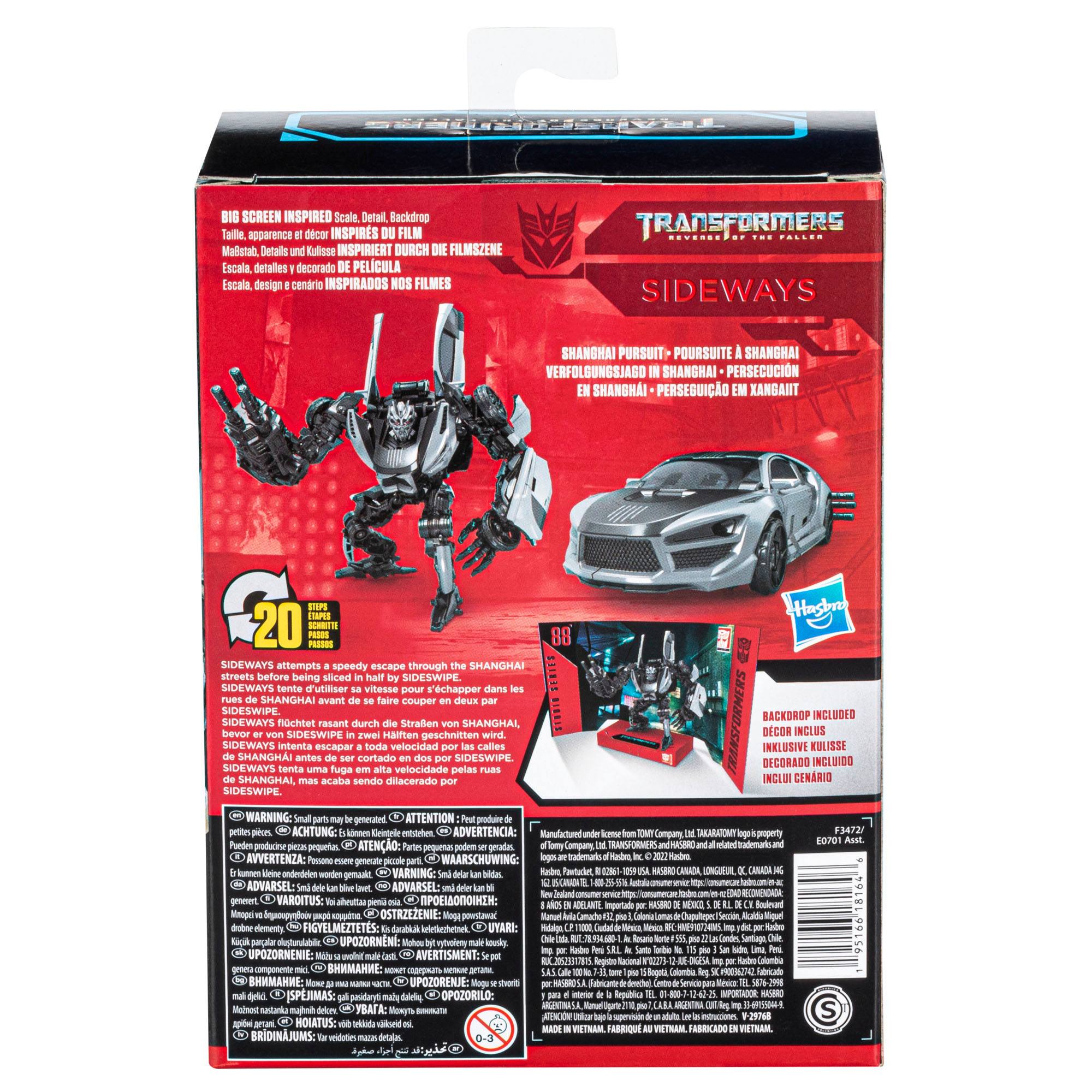 Hasbro Studio Series 88 Deluxe Class Collectible Transformers: Revenge of the Fallen Sideways Action Figure for Fans and Collectors