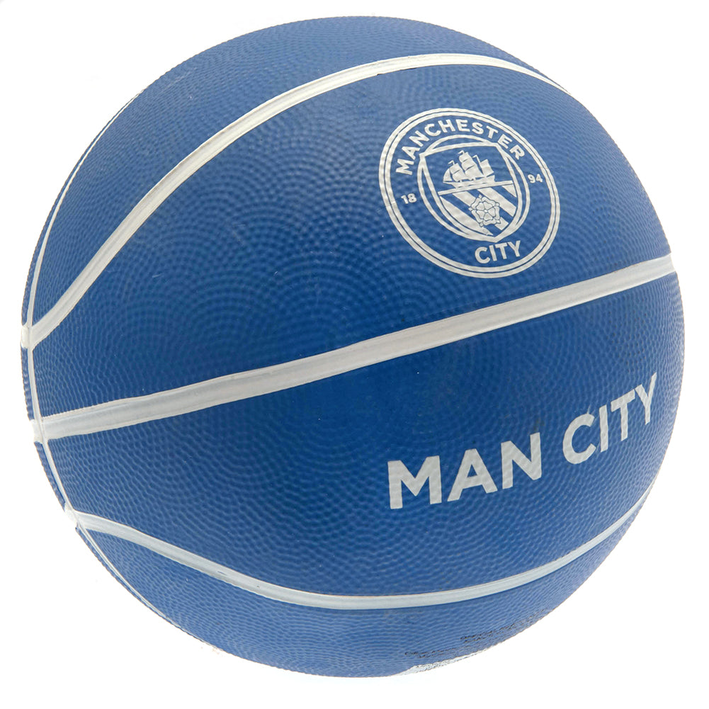 Sky Blue and White Manchester City Football Club Basketball for Sports Enthusiasts
