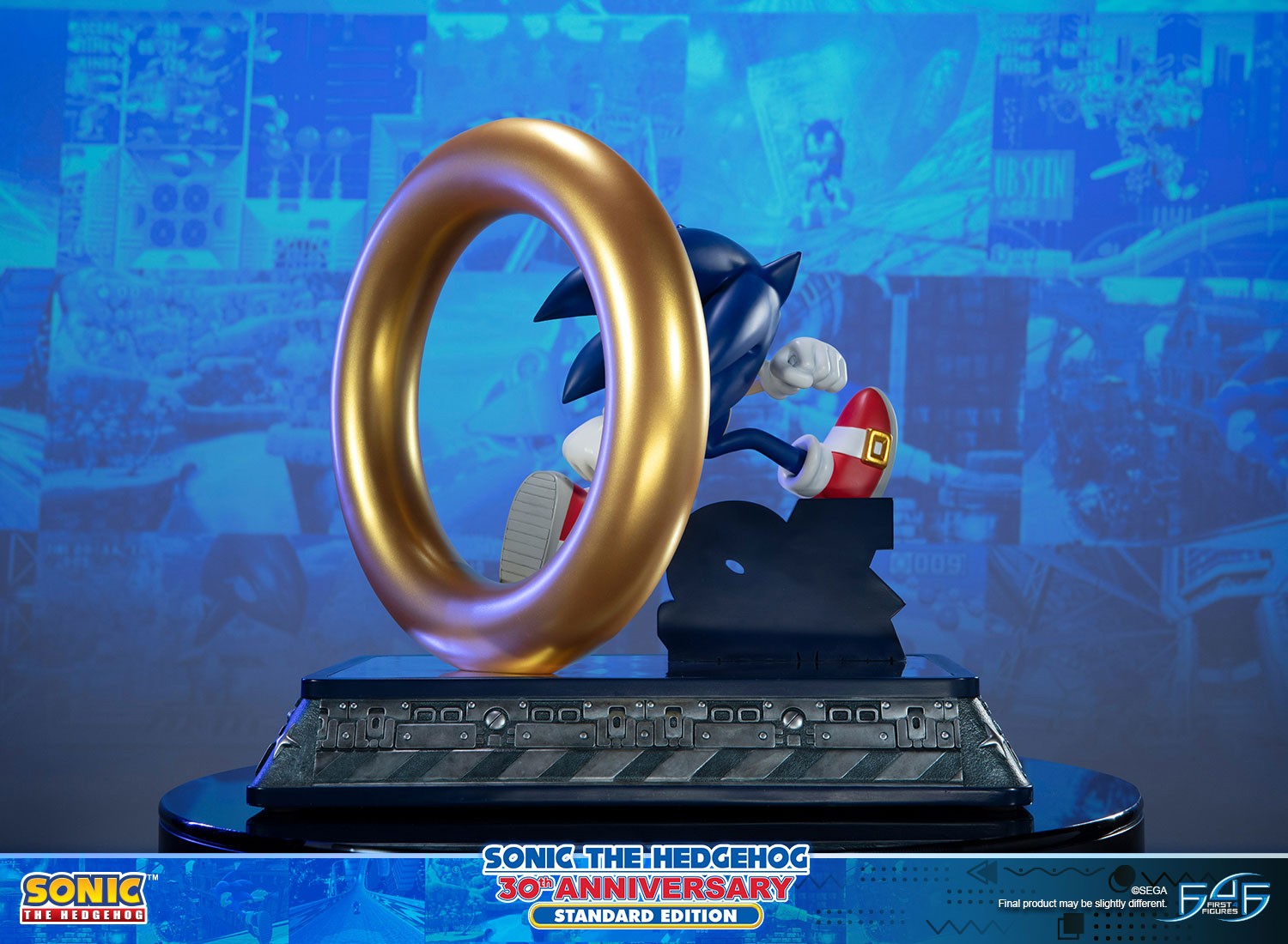 First4Figures Collectible Sonic The Hedgehog 30th Anniversary Sonic Statue for Gaming Enthusiasts