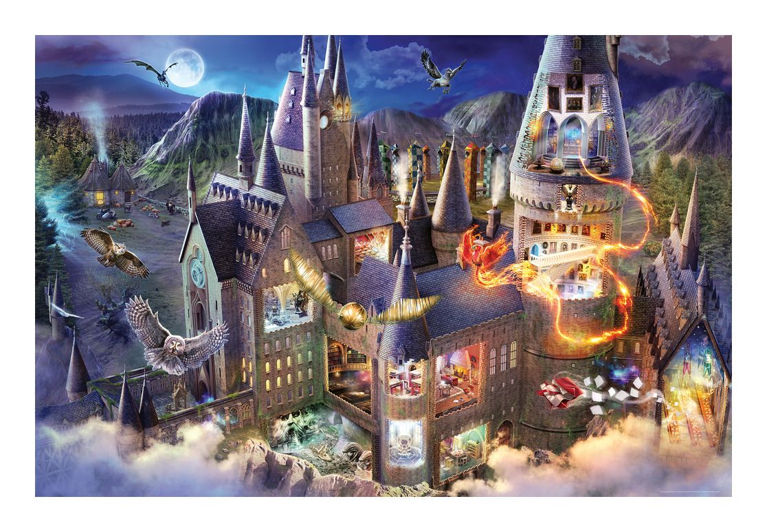 Magical 3000-Piece Hogwarts Castle at Night Jigsaw Puzzle