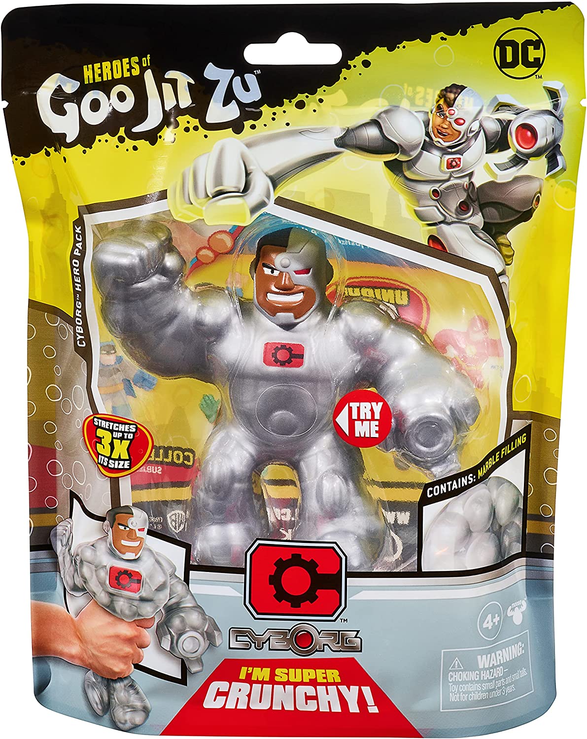 Stretchy DC Super Heroes: Goo Jit Zu Cyborg Stretch Figure