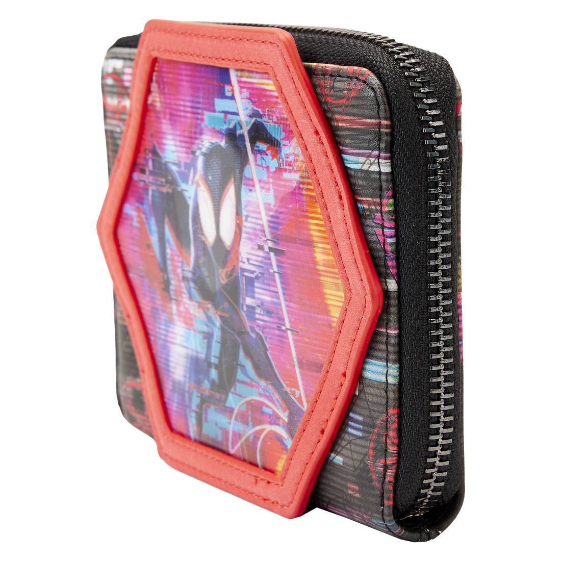 Loungefly Licensed Marvel Across The Spider-Verse Lenticular Design Zip Around Wallet for Cosplayers and Fans