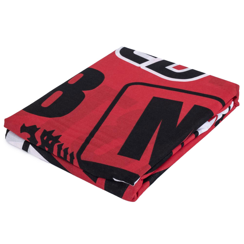 Manchester United FC Single Duvet Set with Striking Patch Design