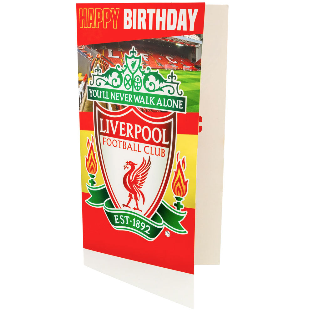Customizable Liverpool Football Club Birthday Greeting Card