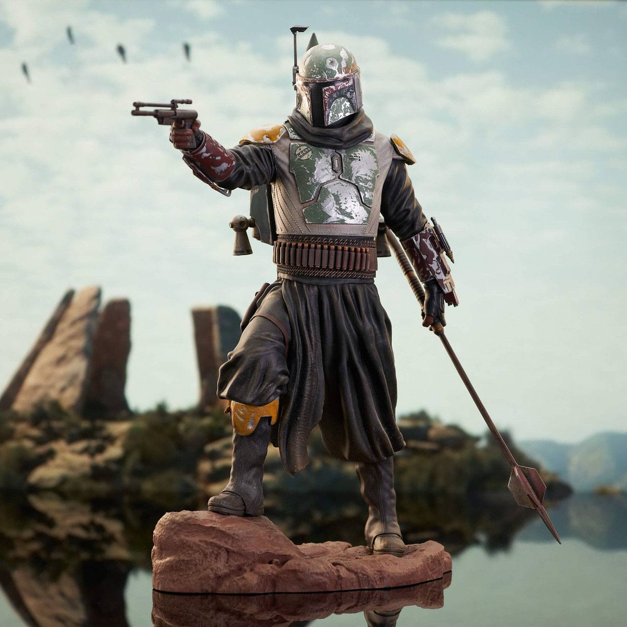 Gentle Giant Collectible Star Wars The Mandolorian Limited Edition Boba Fett Milestones Statue - Only 2000 Pieces Worldwide