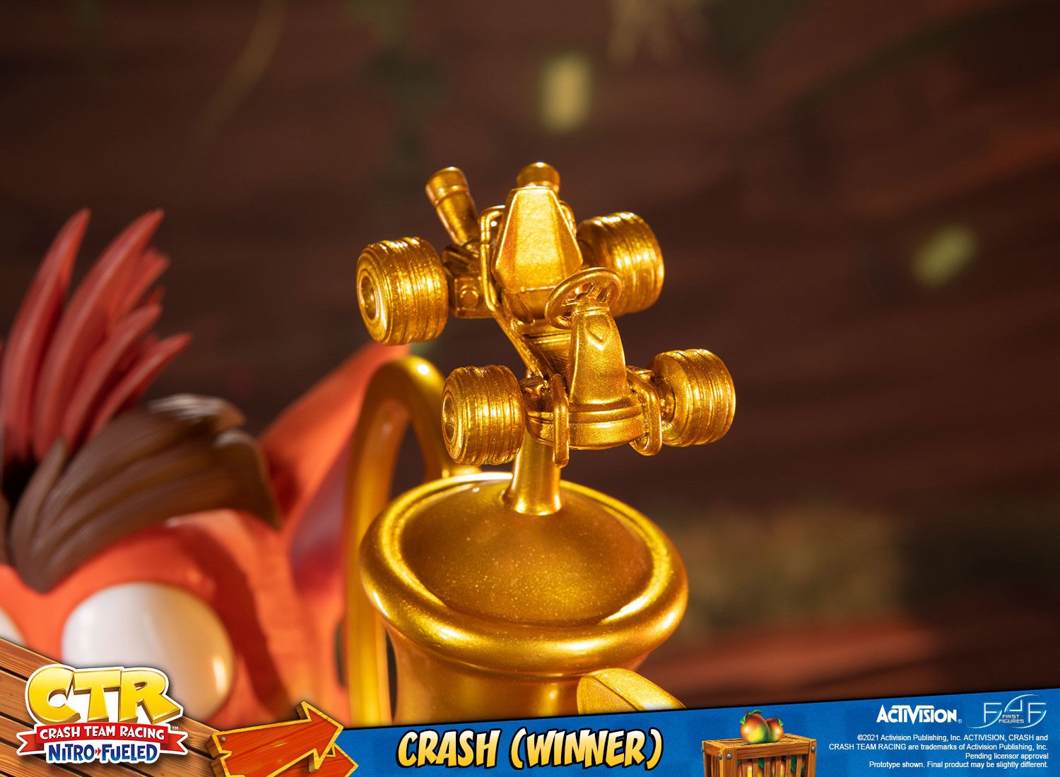 First4Figures Resin Collectible: Crash Bandicoot Nitro-Fueled Winner Statue