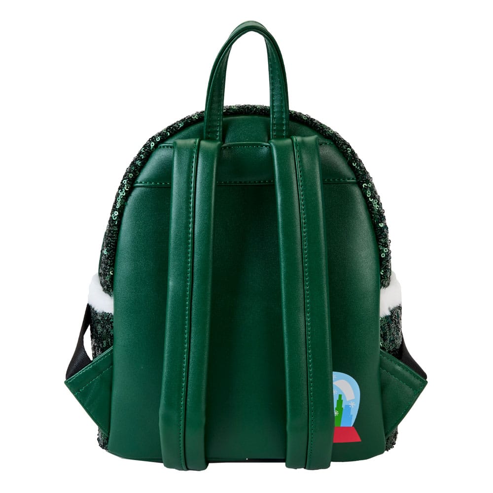 Loungefly Sparkly Sequin Elf Buddy Cosplay Mini Backpack for Holidays