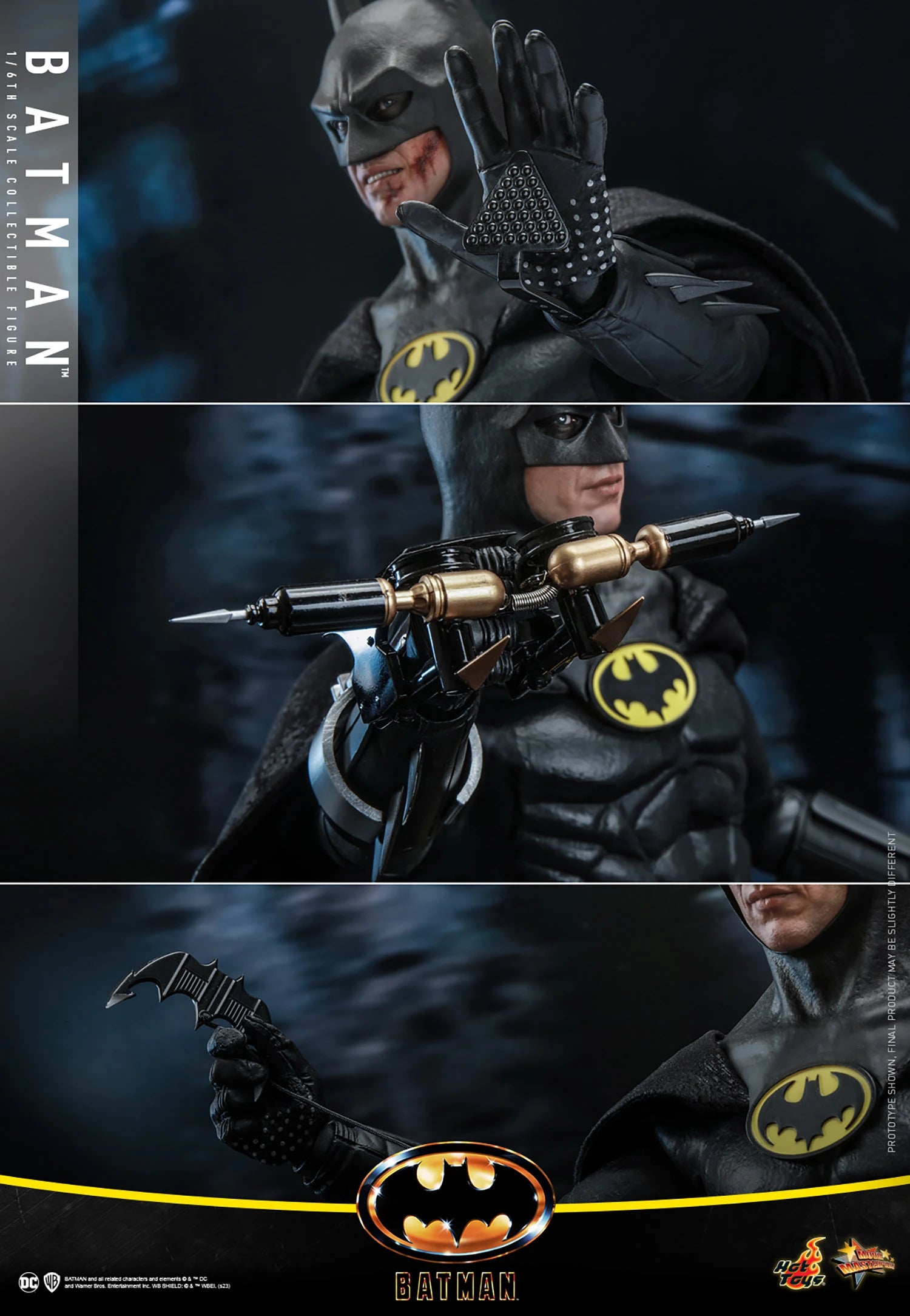 Hot Toys 1/6 Scale DC 1989 Iconic Michael Keaton Batman Figure