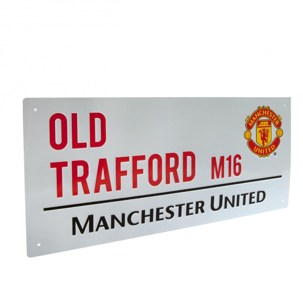 Manchester United Football Club Old Trafford Authentic Stamped Metal Wall Decor Street Sign