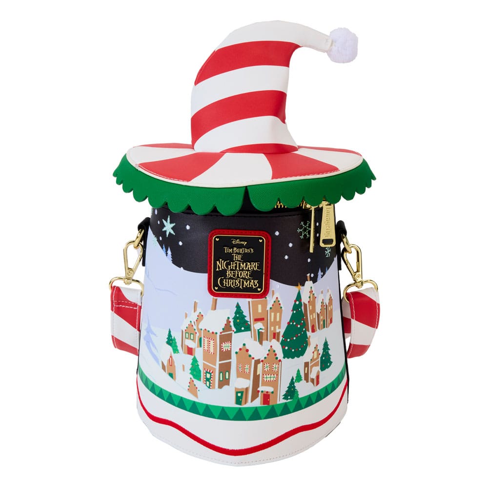 Loungefly Disney's Nightmare Before Christmas Spinning Candy Cane Crossbody Bag