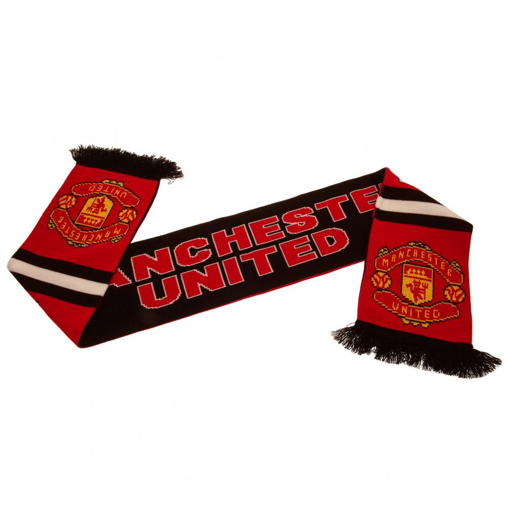 Reversible Jacquard Knit Scarf of Manchester United Football Club