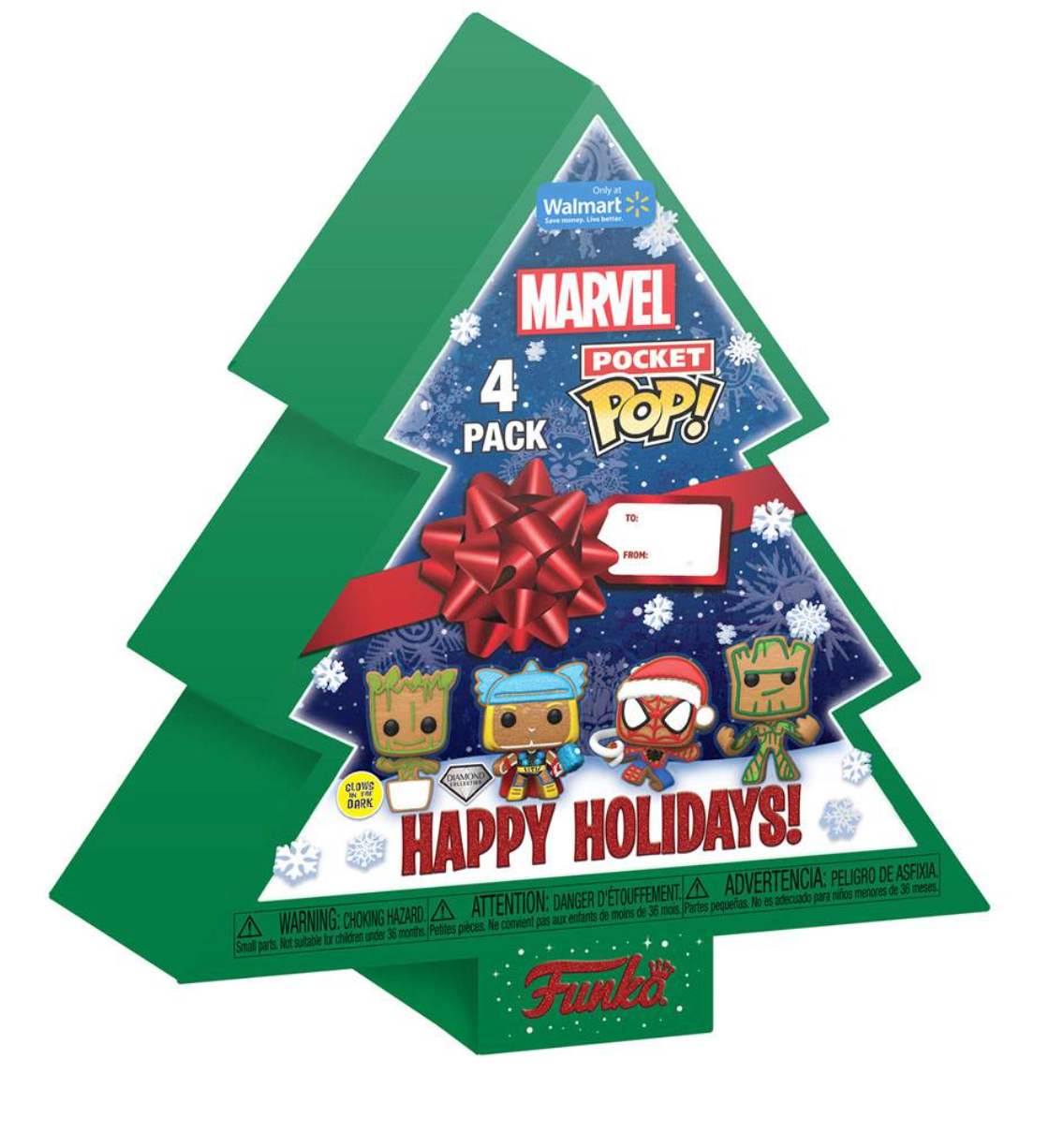 Funko Pop! Pocket Pop! Marvel Holiday 4-Pack Vinyl Superhero Gingerbread Figures