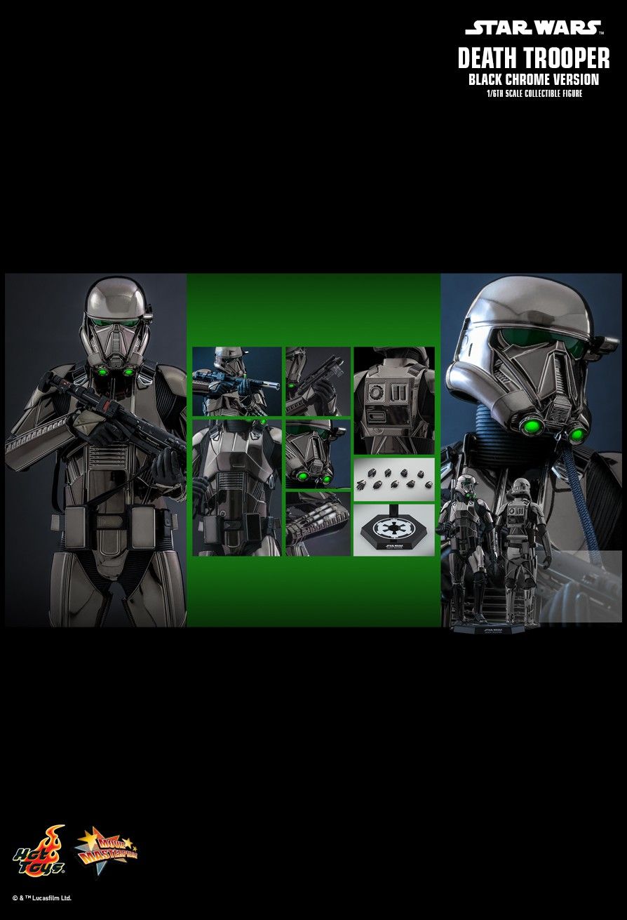 Exclusive Hot Toys 1/6 Scale Star Wars Black Chrome Death Trooper Collectible