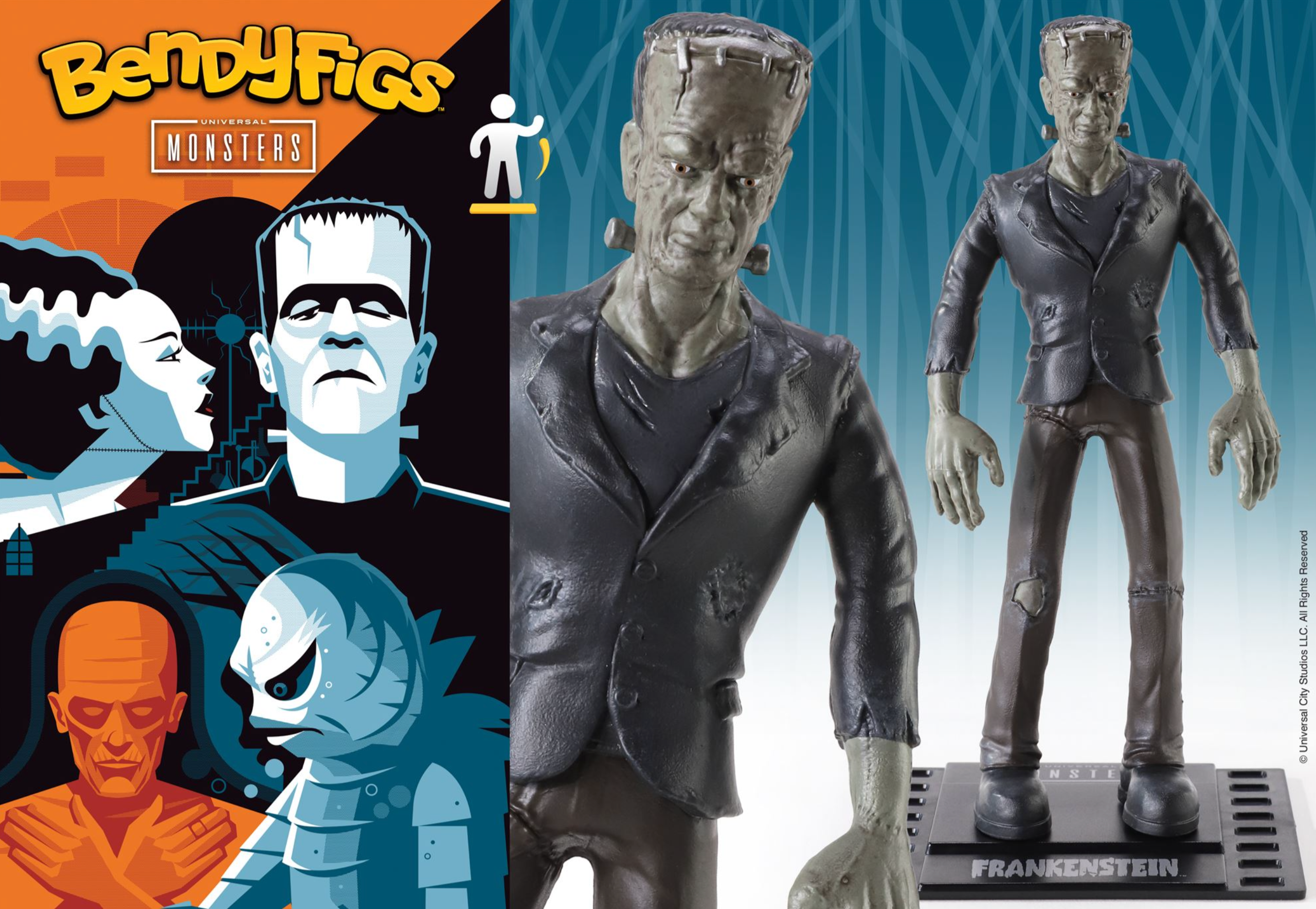 Universal Monsters Bendyfigs Collectible Figure of Frankenstein Monster