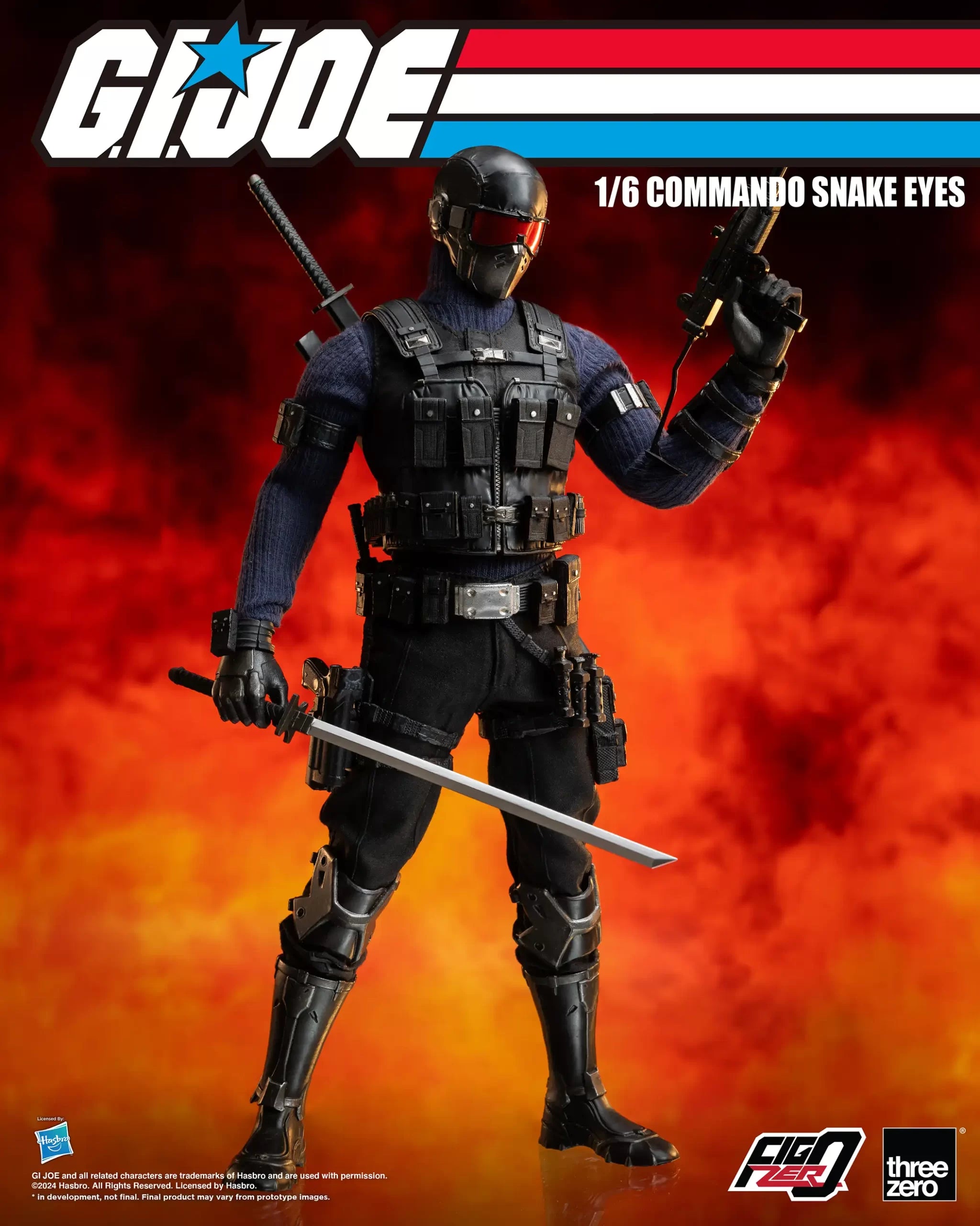 Threezero's FigZero 1/6 Scale G.I. Joe Commando Snake Eyes Collectible Figure