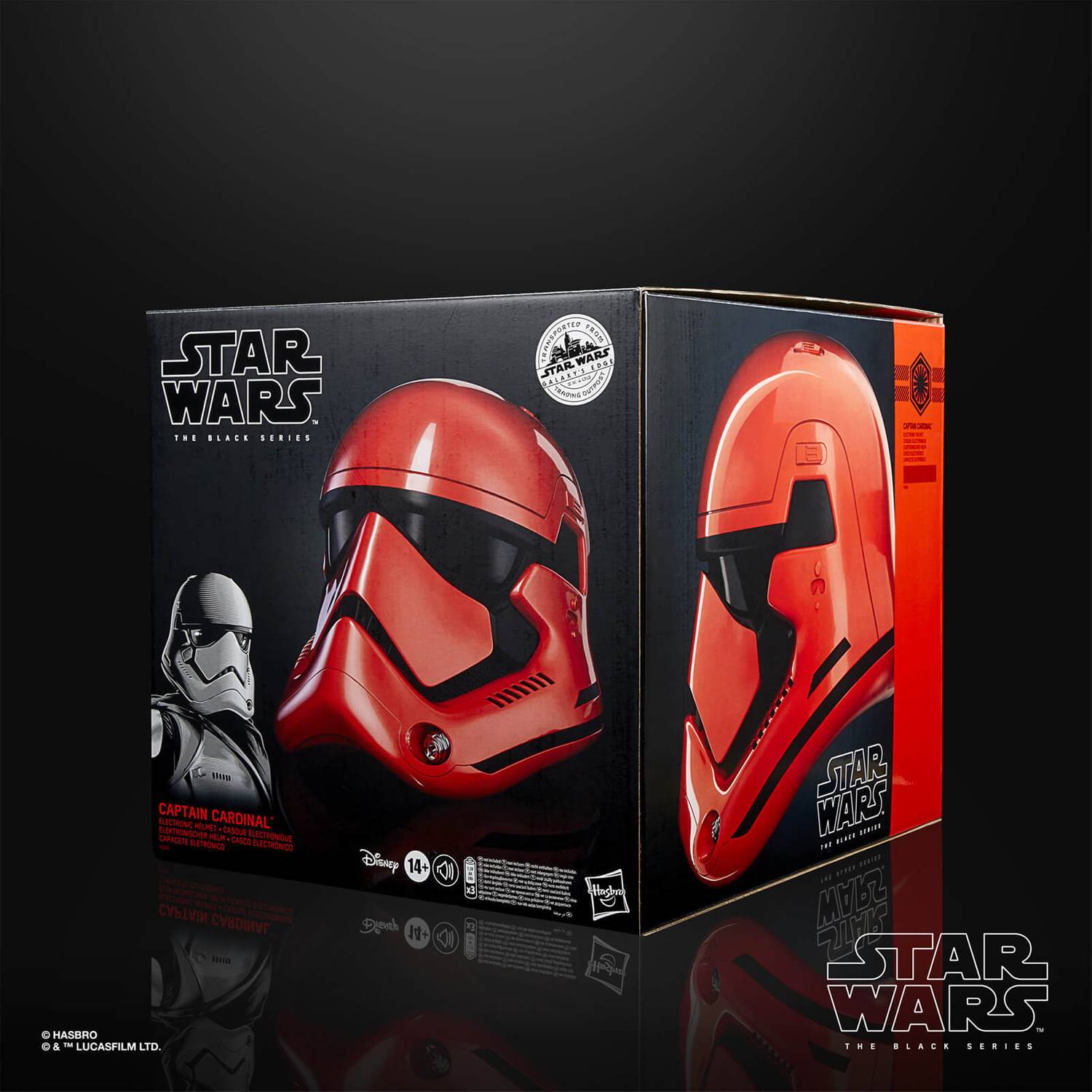 Hasbro Star Wars The Black Series Galaxy’s Edge Electronic Captain Cardinal Helmet for Role - Playing and Collecting
