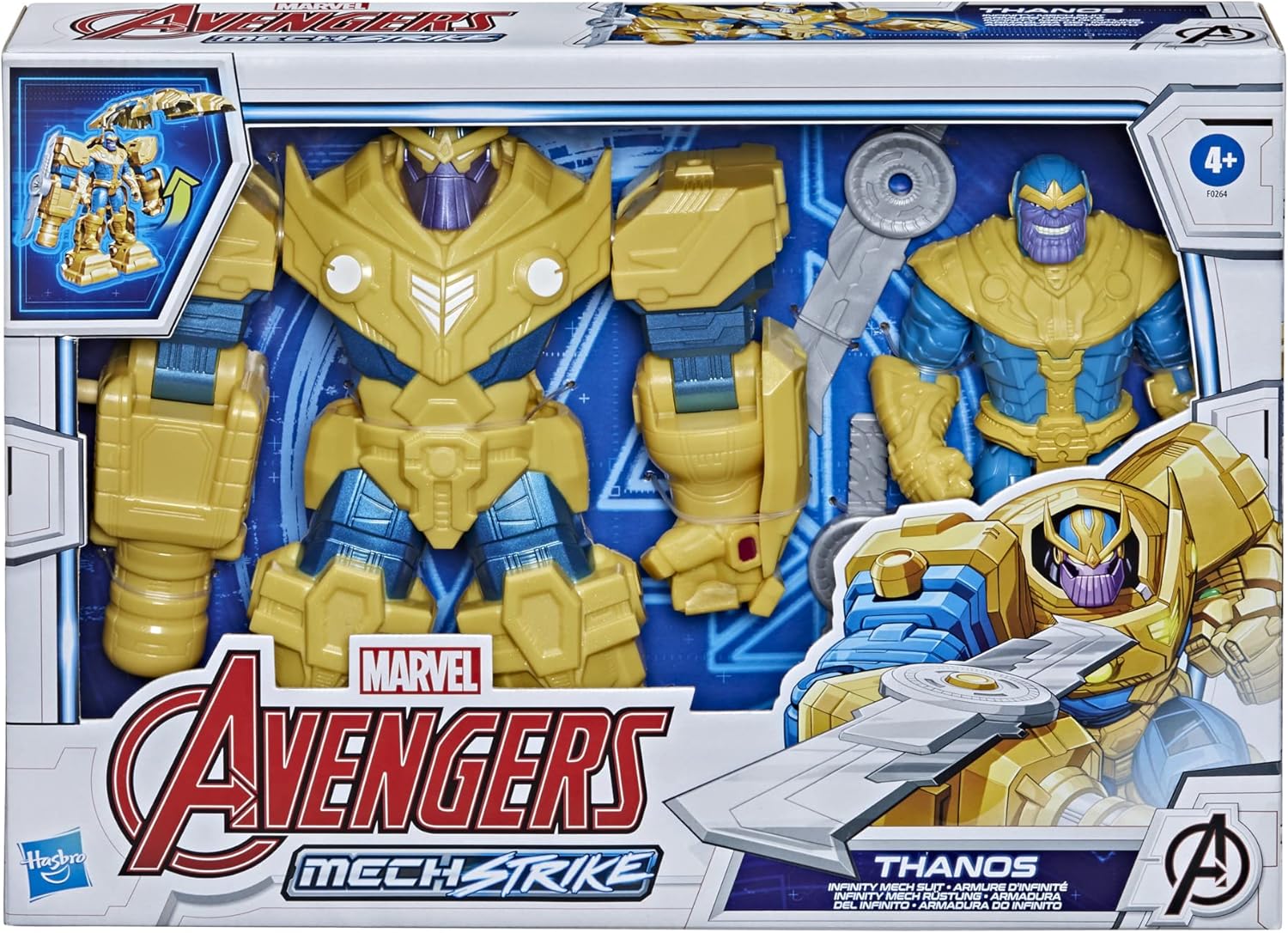 Marvel Avengers Mech Strike Collection: 9-Inch Infinity Mech Suit Thanos Action Figure Toy