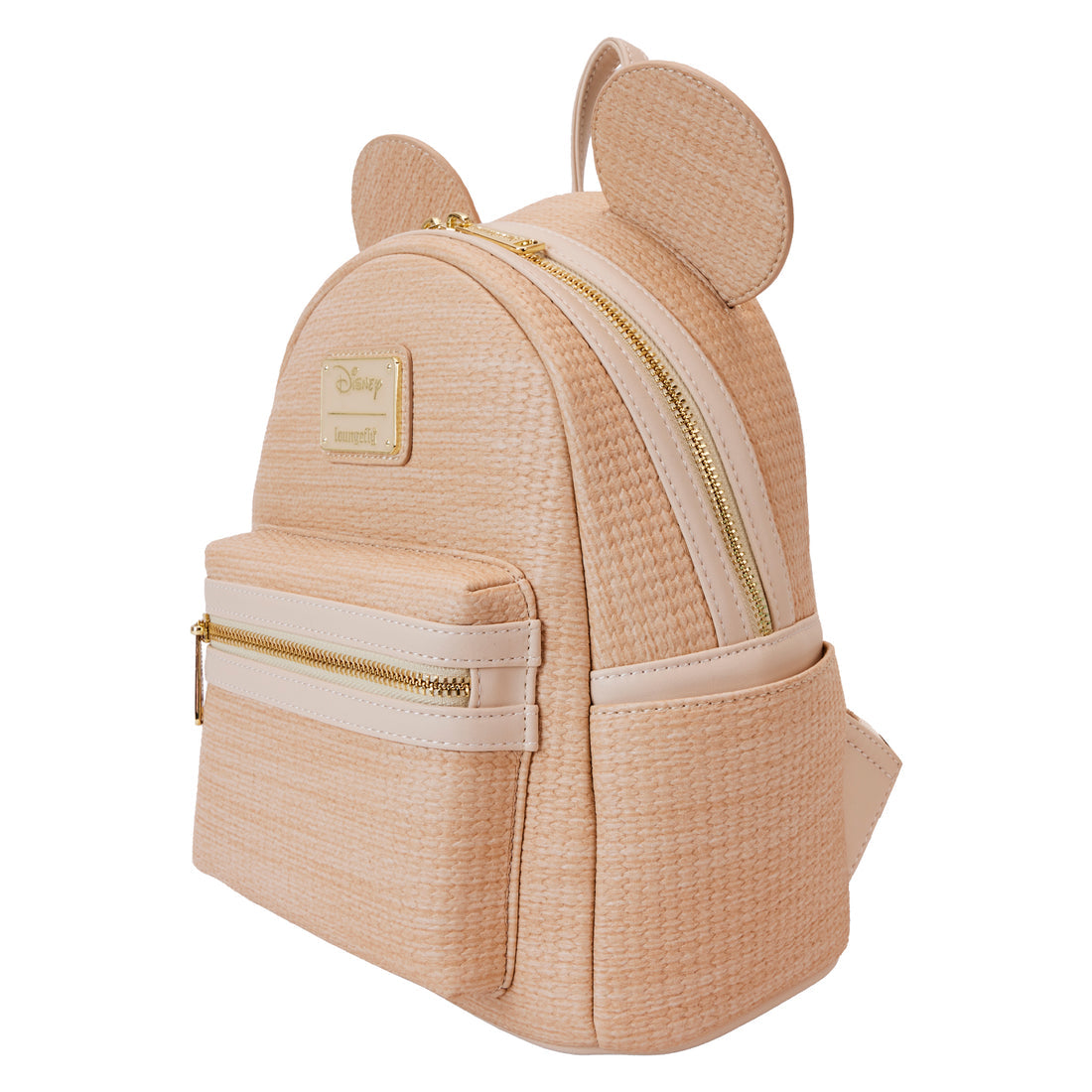 Loungefly Disney Mickey Cosplay Mini Backpack with Woven Straw - like Texture