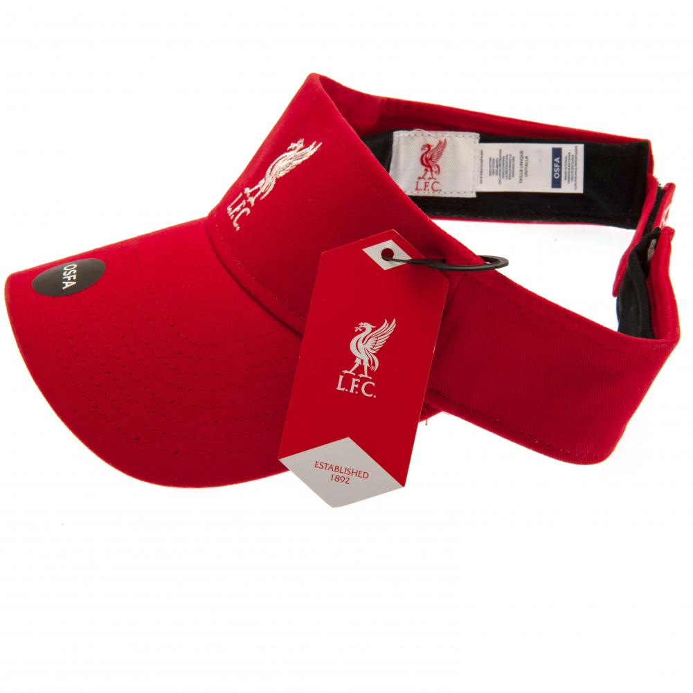 Lightweight Red Garment-Washed Cotton Liverpool FC Summer Visor Cap