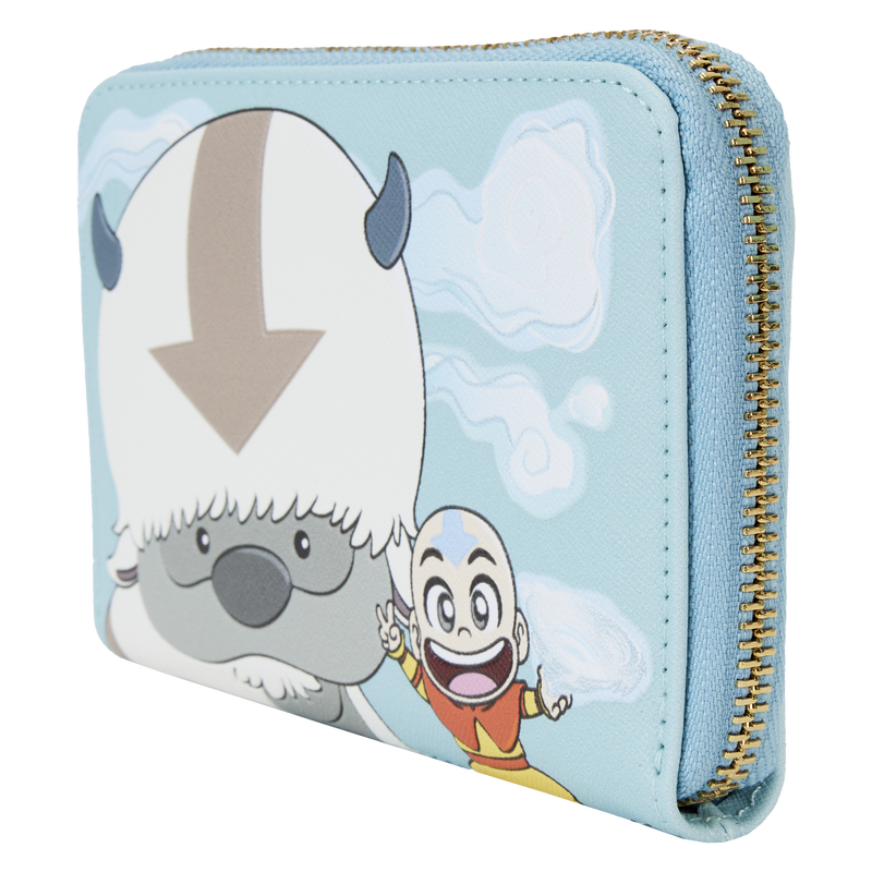 Loungefly Avatar The Last Airbender Stylish Aang, Appa & Momo Zip-Around Vegan Wallet