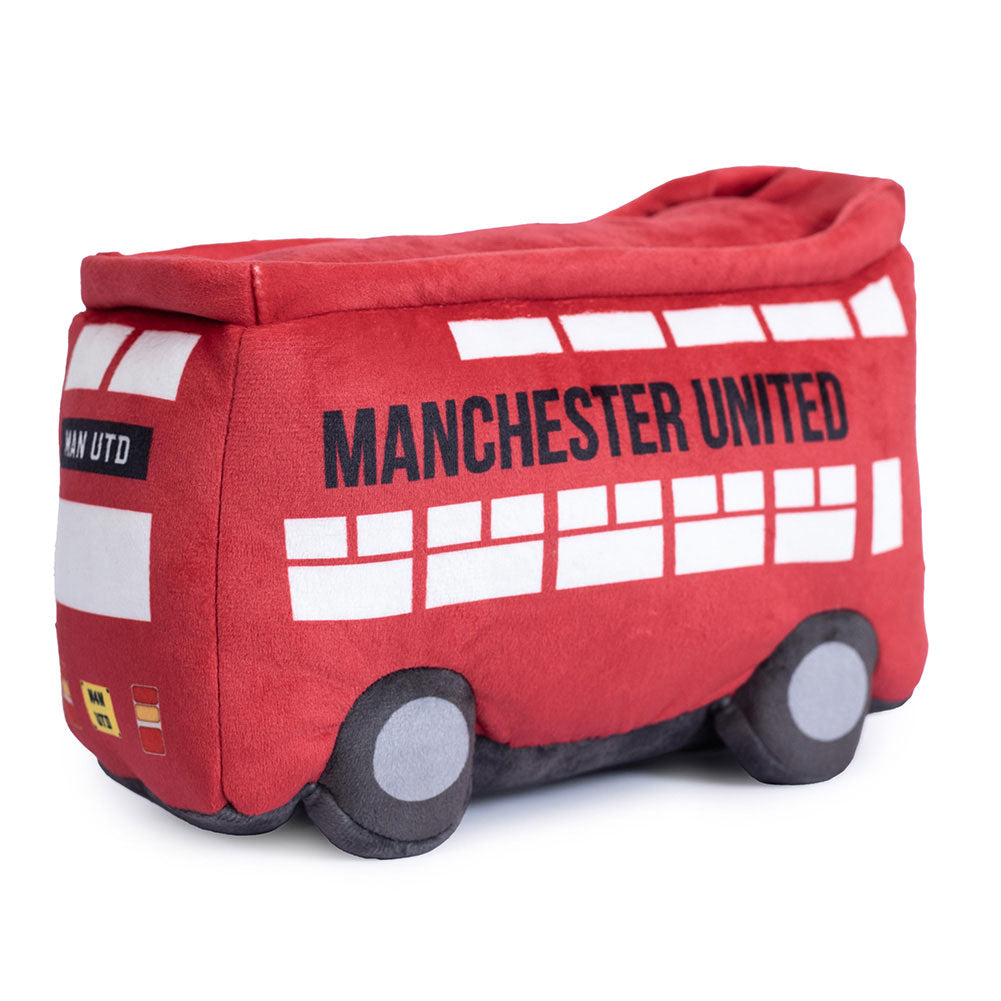 Vibrant Red Manchester United Soft Plush Bus Toy