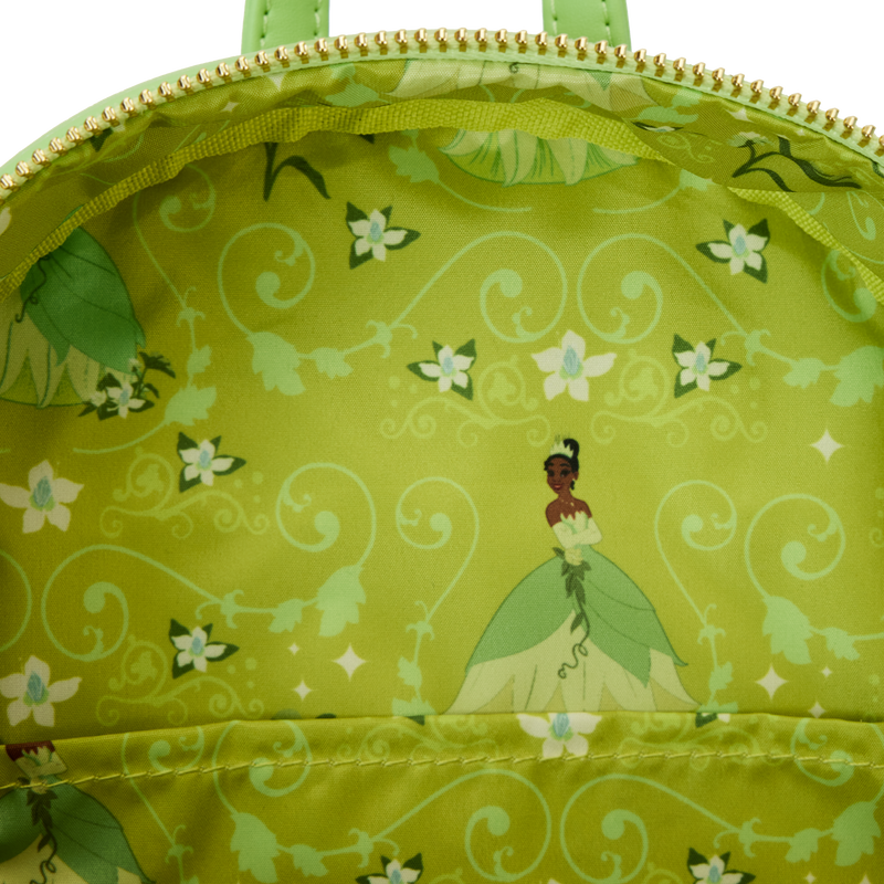 Loungefly Disney Princess and the Frog Tiana Series Lenticular Design Mini Backpack for Fashionable Carry