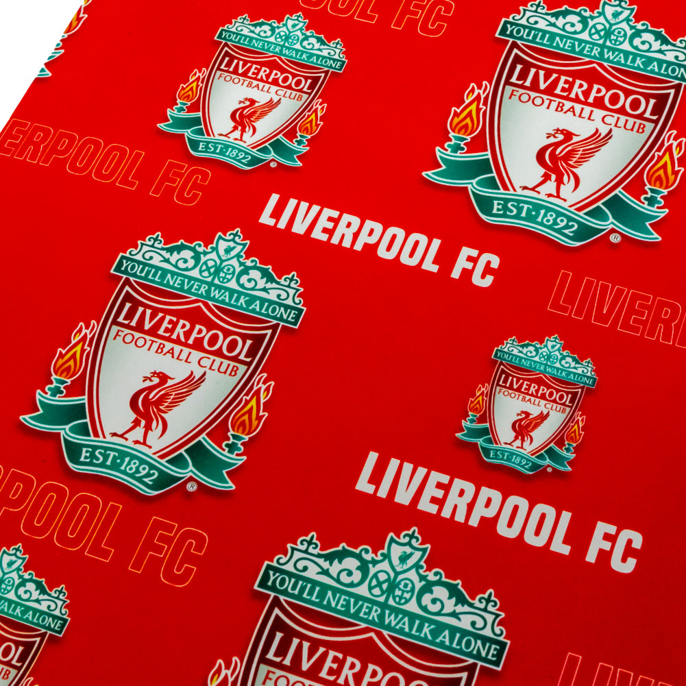 Liverpool Football Club Decorative Text Gift Wrapping Paper