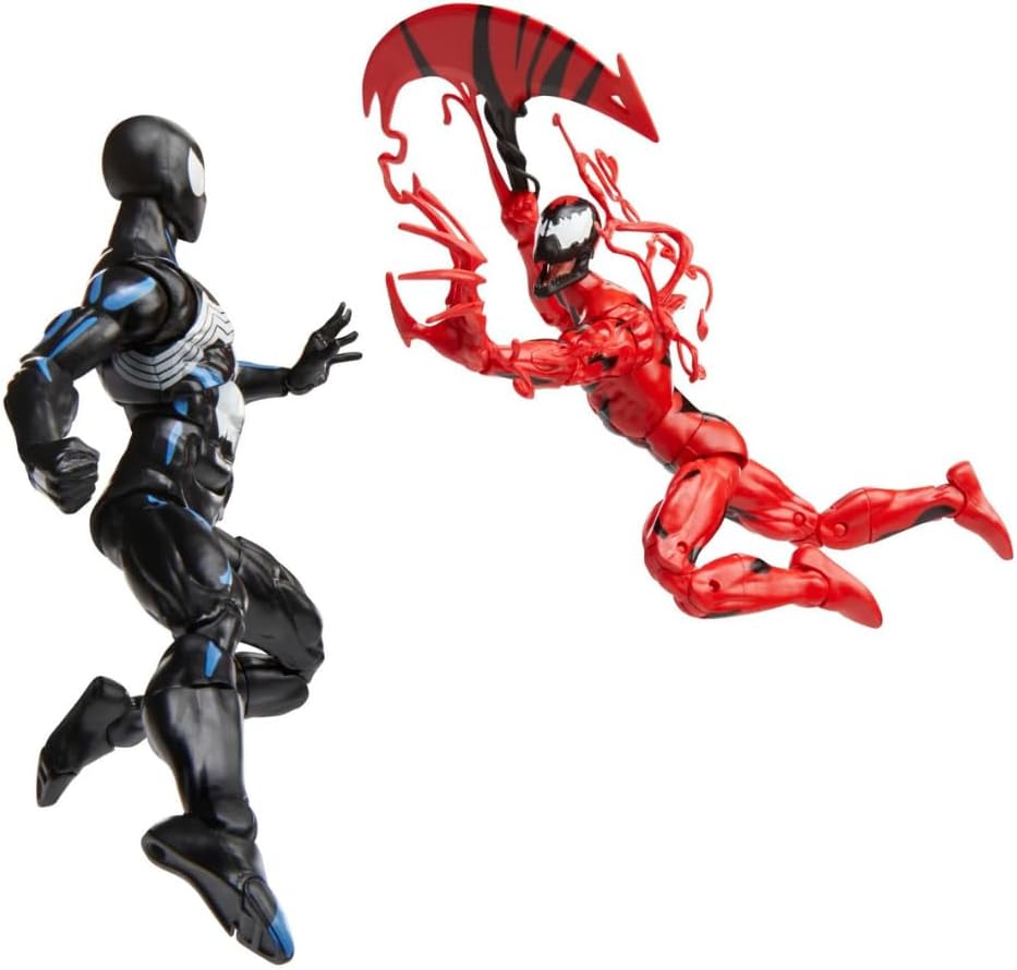 Marvel Legends Series Collectible 6-Inch Scale Action Figures Set of Spider-Man with Symbiote and Carnage