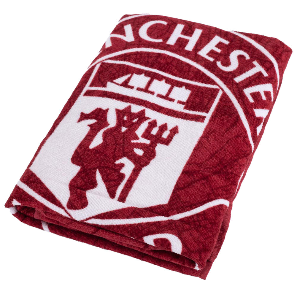 Authentic Manchester United 100% Cotton Velour Beach Towel for Fans